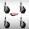 Service Caster 4'' SS Maroon Poly Swivel 7/8'' Expanding Stem Caster Set with Brake, 4PK SCC-SSEX20S414-PPUB-MRN-TLB-78-4 - alternate 4